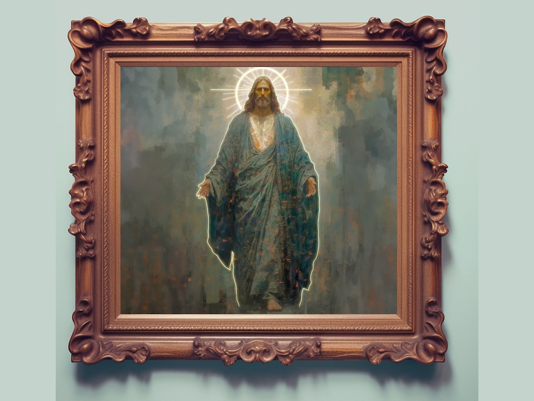 Catholic Jesus Painting. Wall Art instant Download Jpeg. Etsy