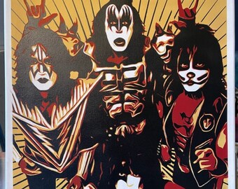 Kiss - Pop Art Painting (Print)