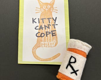Kitty Can't Cope Catnip Toy-Pill Bottle