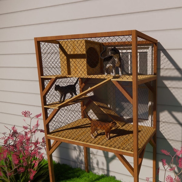 Window Catio Cat House Plans - Window Box Catio Plans