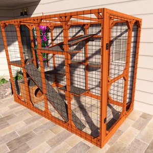 Cat House Plans - Kattenspeeltuin - Catio 4×8