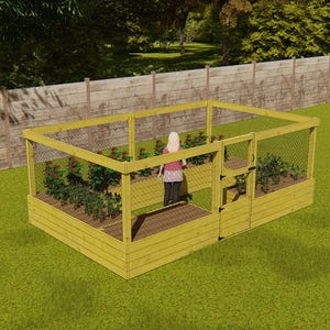 Raised Garden Bed With Deer Fence Plans 10×16