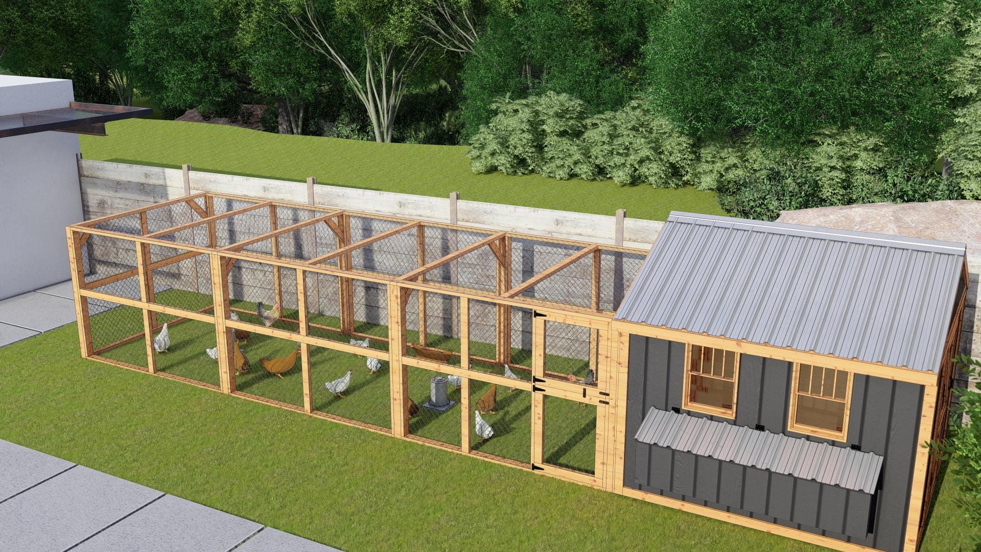 DIY Chicken Run Plans 8x25 for 24 Chickens (PDF Download) - Etsy