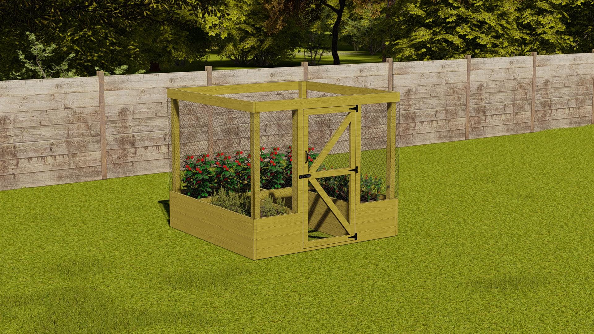 Raised garden hinged enclosures - Etsy 日本