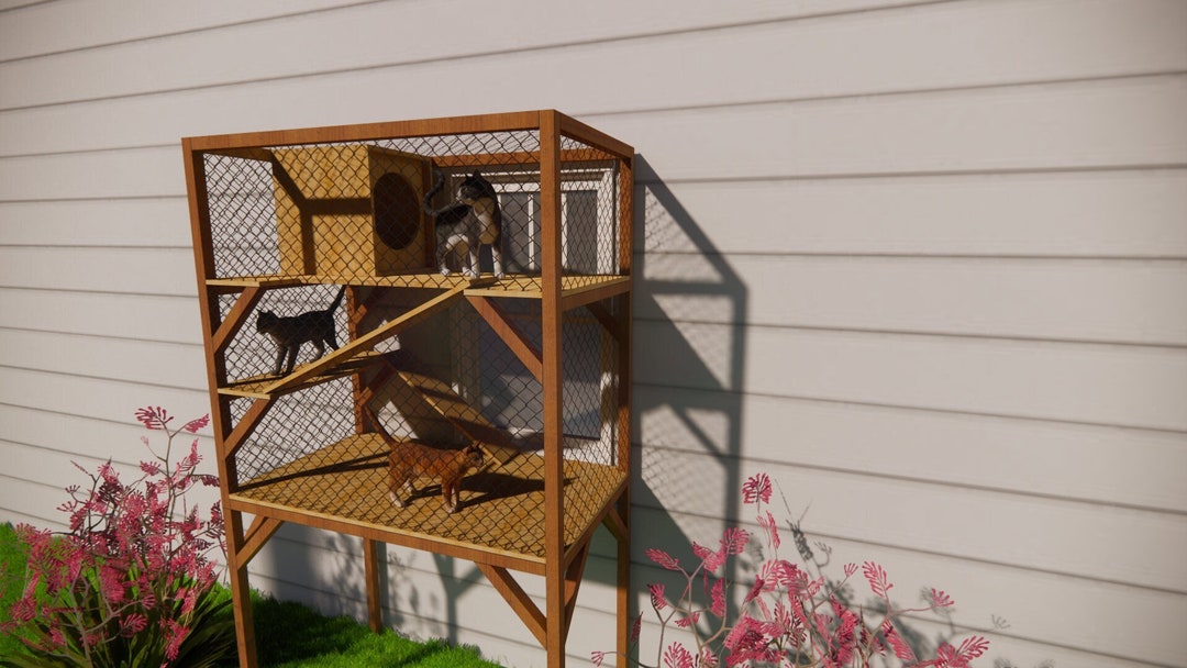 Window Catio Cat House Plans Window Box Catio Plans Etsy