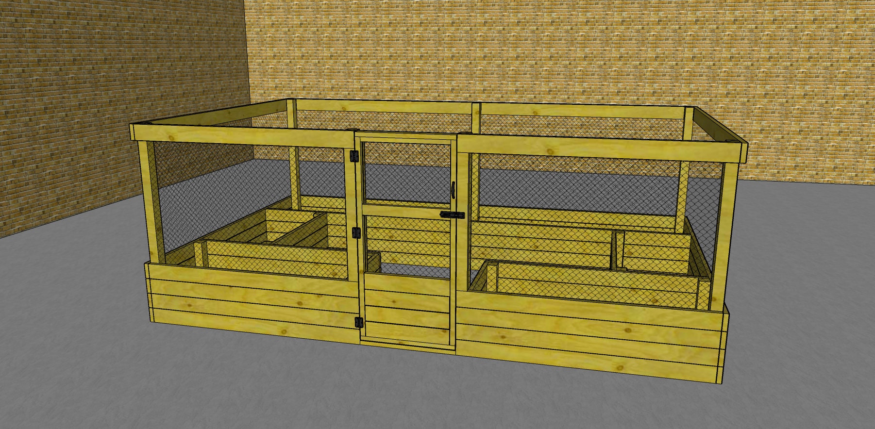 Raised Garden Bed With Deer Fence Plans 1016 Etsy