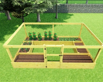 Raised Garden Bed With Deer Fence Plans 10×16