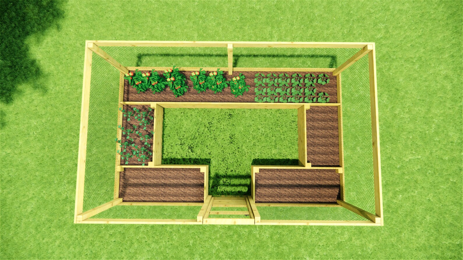 Raised Garden Bed With Deer Fence Plans 1016 Etsy