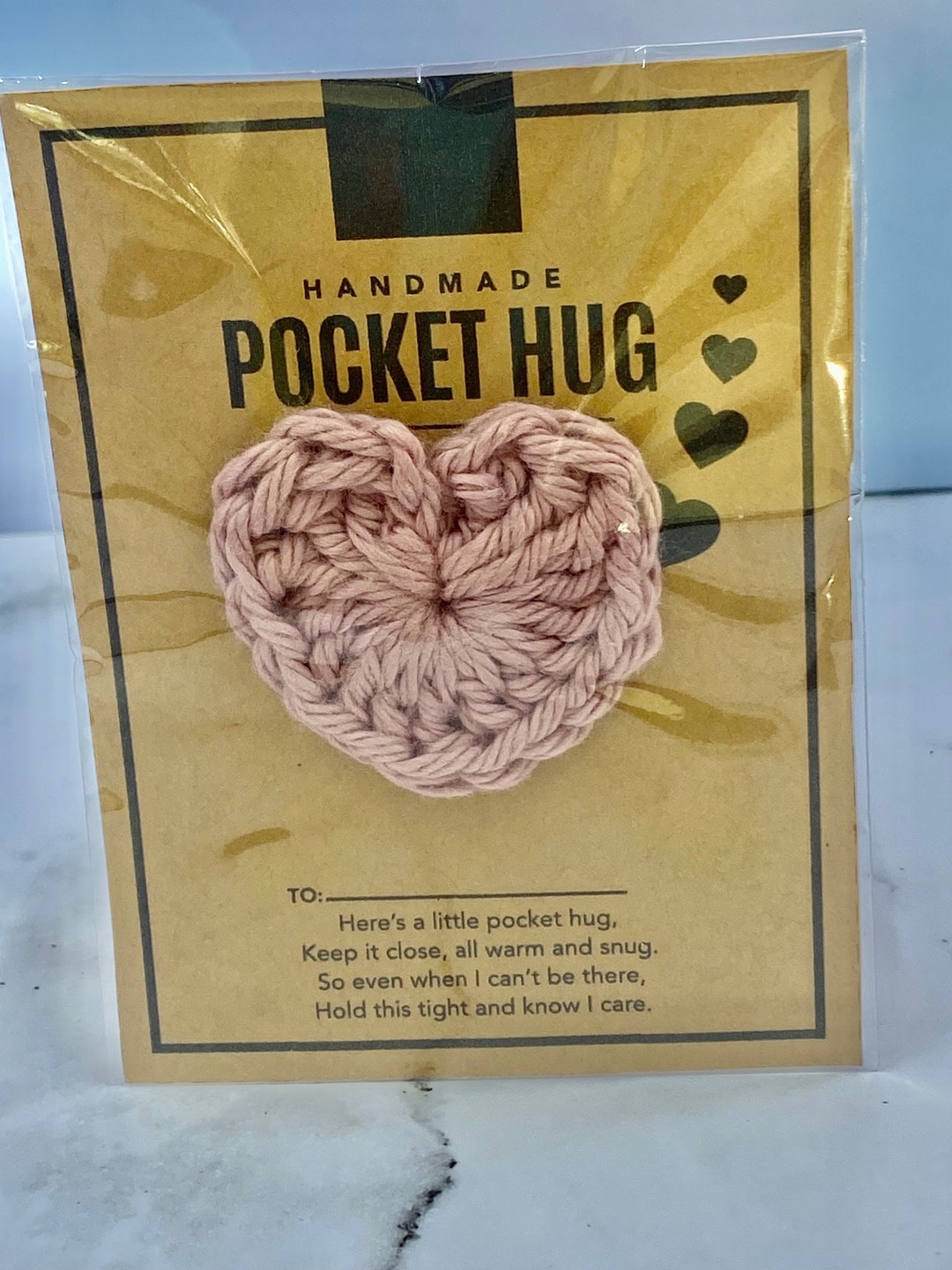 Rosey Pocket Hugs Crochetfor Friendsmomteachercoworkerspocket
