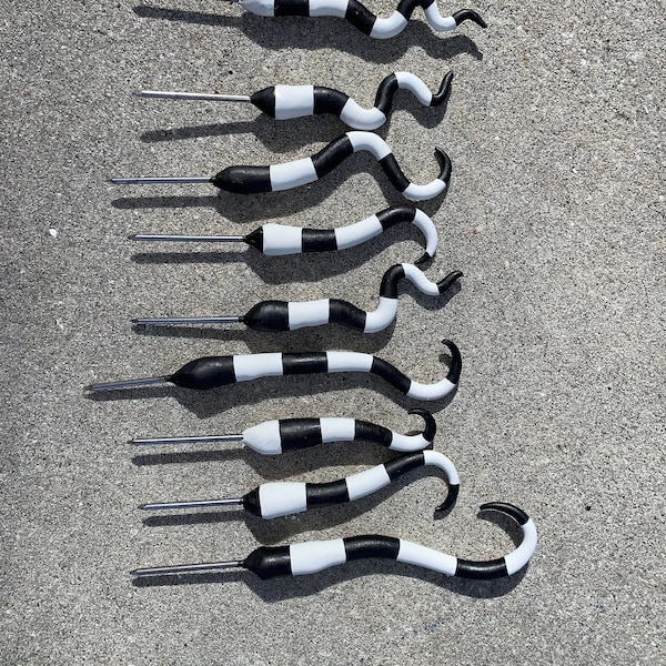 Beetlejuice Sandworm Plant Stakes Goth Plant Decor