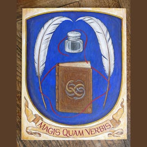 Escritor y autor, pintado a mano, original y impresión artística de la pintura, regalo para autores, lectores y fanáticos de los libros. Original handgemalt