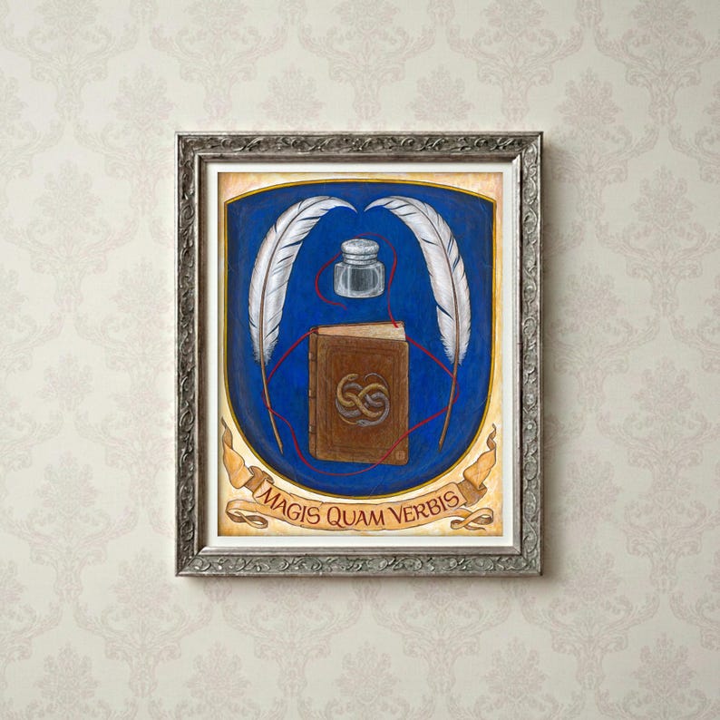Escritor y autor, pintado a mano, original y impresión artística de la pintura, regalo para autores, lectores y fanáticos de los libros. imagen 1