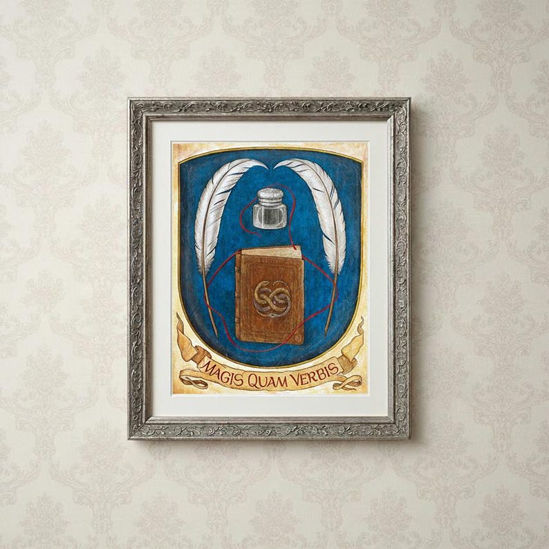 Escritor y autor, pintado a mano, original y impresión artística de la pintura, regalo para autores, lectores y fanáticos de los libros. imagen 6