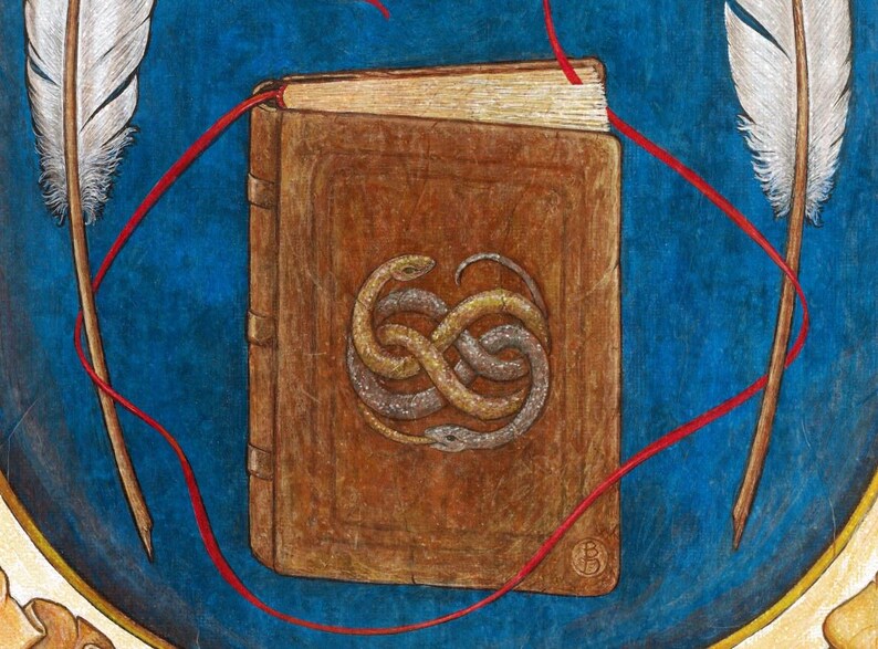 Escritor y autor, pintado a mano, original y impresión artística de la pintura, regalo para autores, lectores y fanáticos de los libros. imagen 8