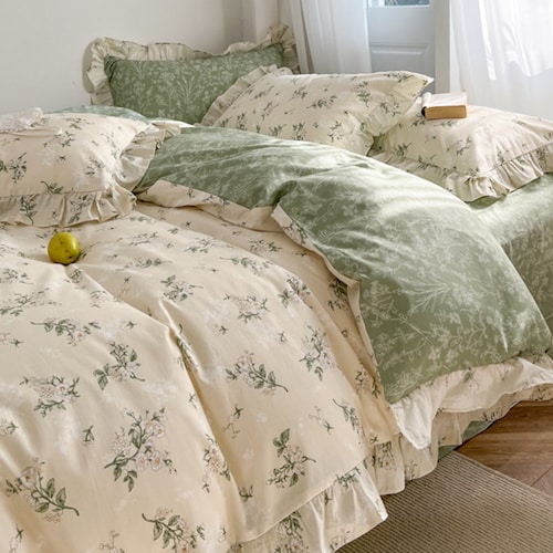 Floral Yellow Duvet Cover Set Fresh Floral Bedding Set Etsy