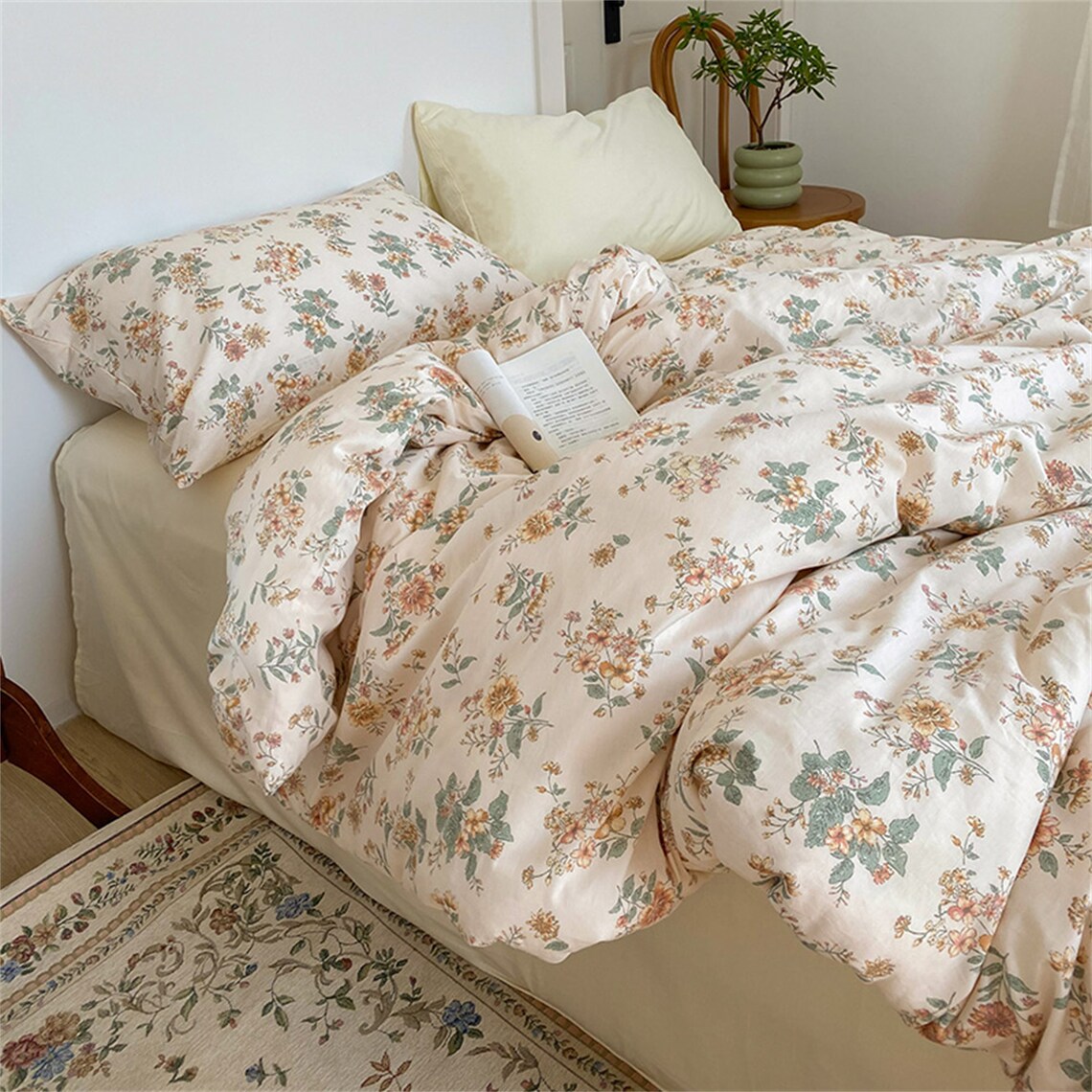 French Retro Floral Duvet Cover Set 100 Cotton Duvet Cover Etsy