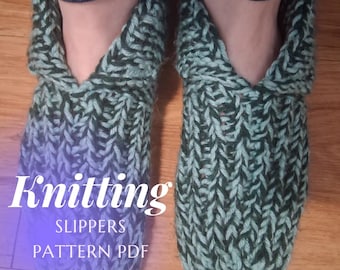 Cozy Home Slippers – Knitting Pattern PDF