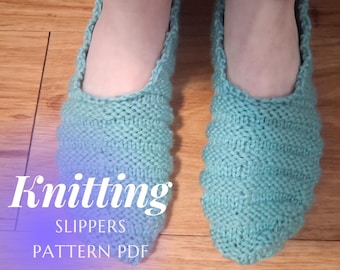 Cozy Fit Knitted Slippers PDF Pattern – 3 Width Sizes (Narrow, Medium & Wide)