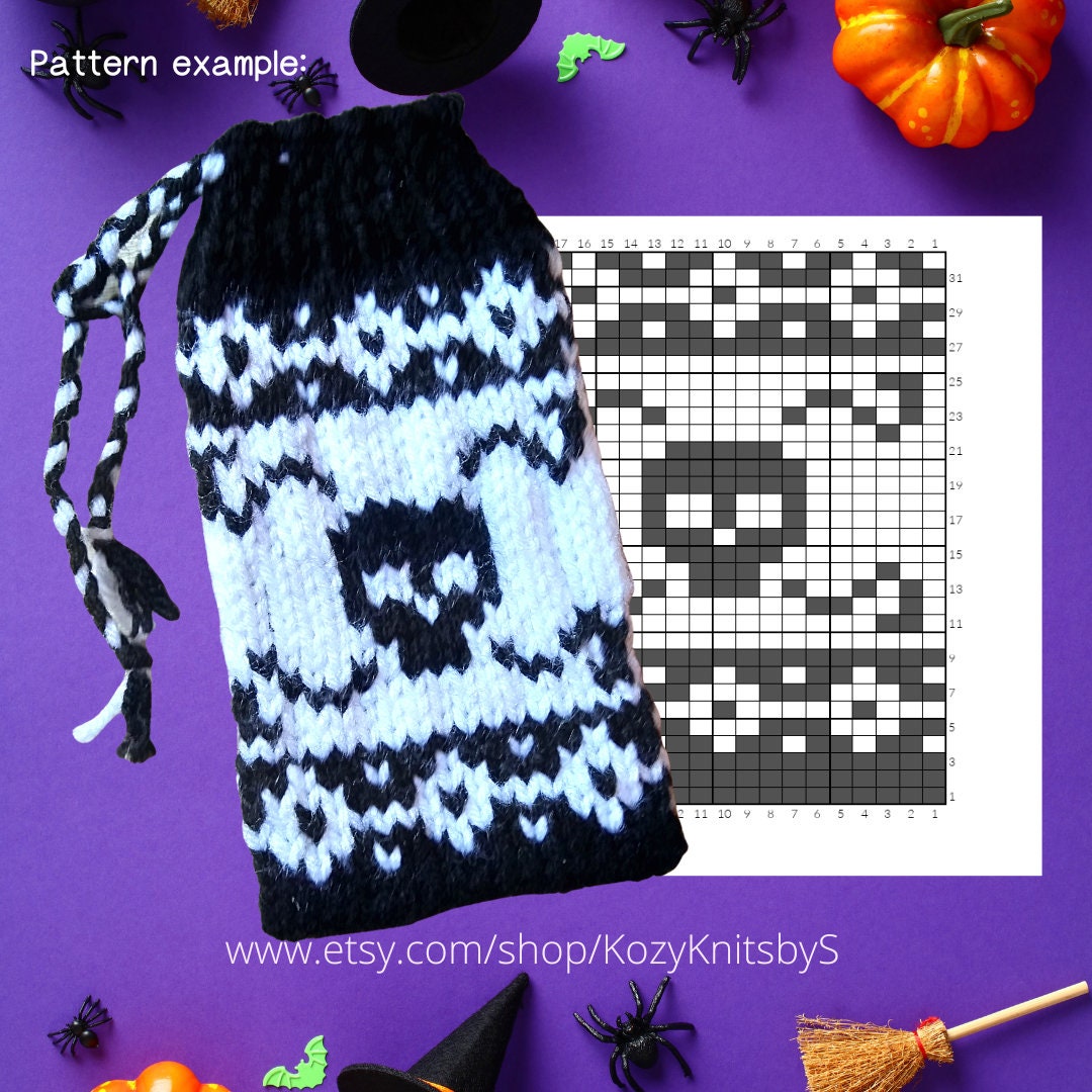 Halloween Fair Isle Knitting Pattern Charts: 5 Pattern Bundle ...