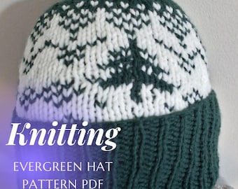 Evergreen Fair Isle Hat Knitting Pattern | Cozy Winter Beanie PDF
