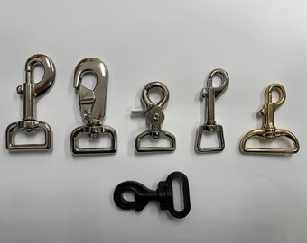 Solid Nickel, Plastic, & Gold Dog Leash Hooks