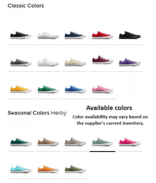 Converse inventory shop