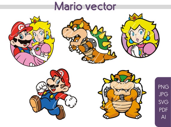 Princess Peach Mario Vector Art, Icons, and Graphics for Free Download