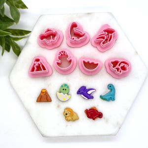 Dinosaur cutter for Polymer Clay, Dinosaur  Dangles, Animal Earrings, Dino Cutter