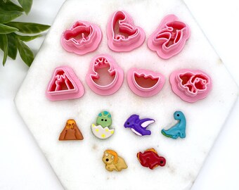 Dinosaur cutter for Polymer Clay, Dinosaur  Dangles, Animal Earrings, Dino Cutter