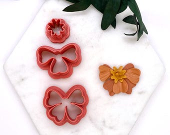 Set Flower Dangle Polymer Clay Cutter | Floral Shaped Clay Cutter  | Dangle Cutter | Earring Cutter | Flower Cutter
