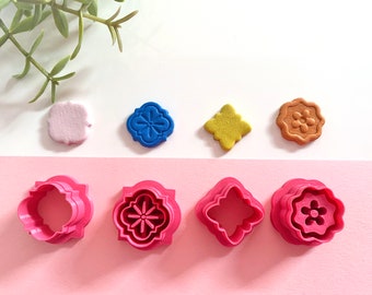 Mosaic Tile Polymer Clay Cutter, Embossed Cutters, Spanish Tile Cutter, Tile Polymer Clay Cutter, Earring Cutter, Moroccan Shape Cutters