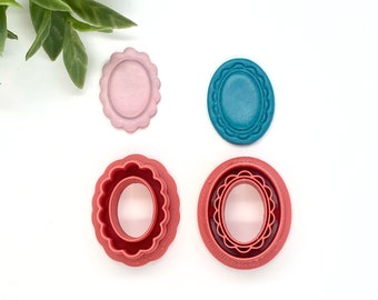 Frame Polymer Clay Cutters  |  Portrait Cutters | Elegant Cutter | Earring Cutter | Clay Cutters