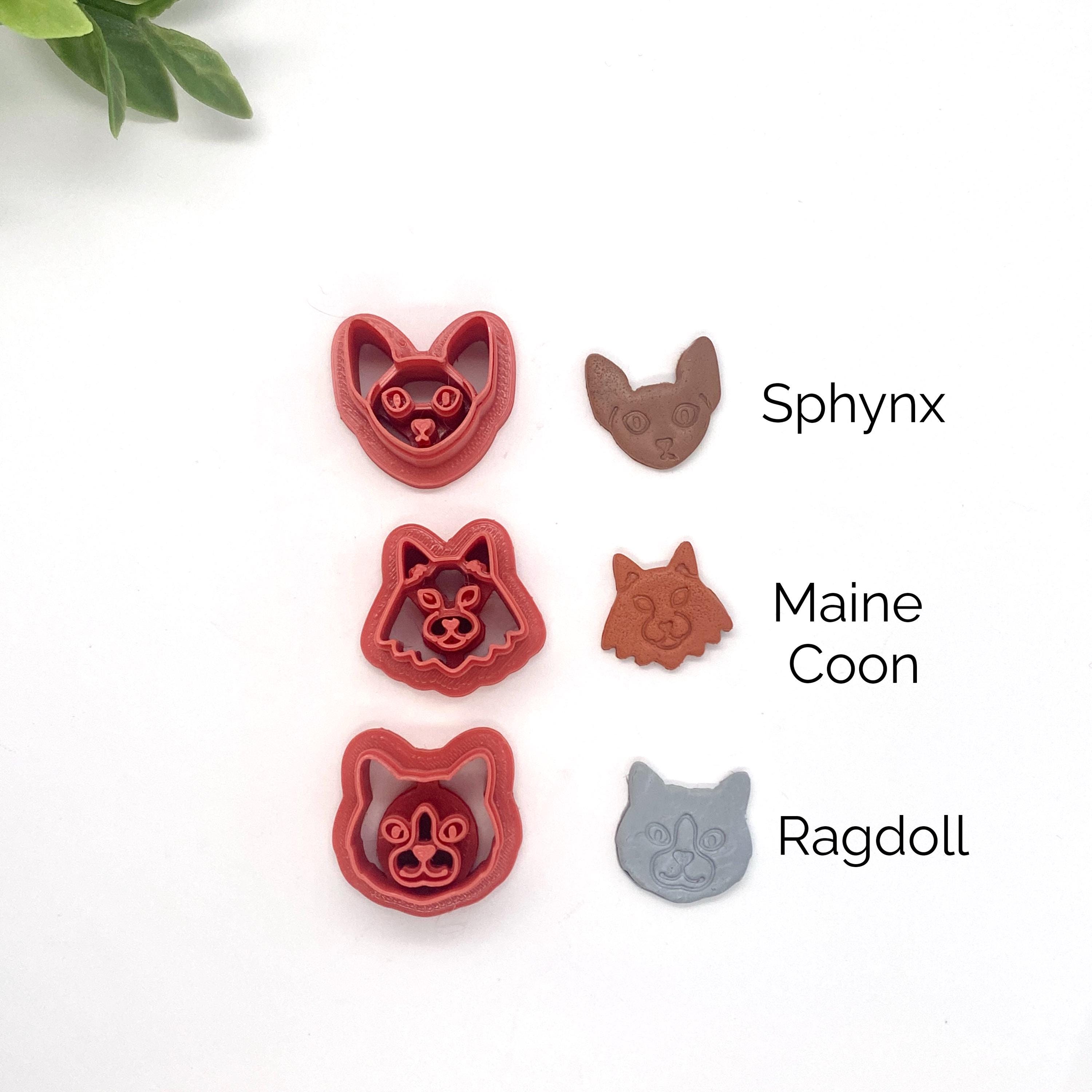 Cat Breeds Cutter for Polymer Clay, Persian Cat Cutter, Sphynx Cutter ...