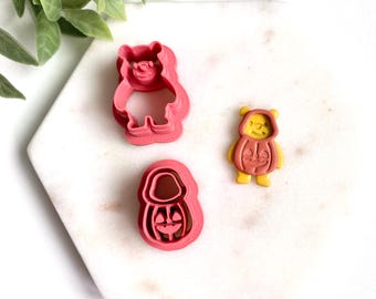 Bear Pumpkin cutter for Polymer Clay, Pumpkin Halloween Dangles, Cartoon Bear Cutter
