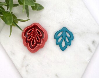 Drop Embossed cutters for  Polymer Clay,  Earring polymer clay cutter, Dangle cutter, Leaf dangle