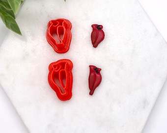 Northern cardinal bird cutter for Polymer clay, Bird Cutter, Animal Cutters, Stud Cutters