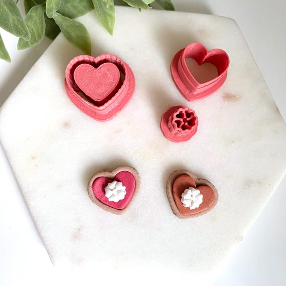 Heart Pie Polymer Clay Cutter, Heart cookie cutter, food polymer clay cutters, Valentine Love Cutters, Fall cutter