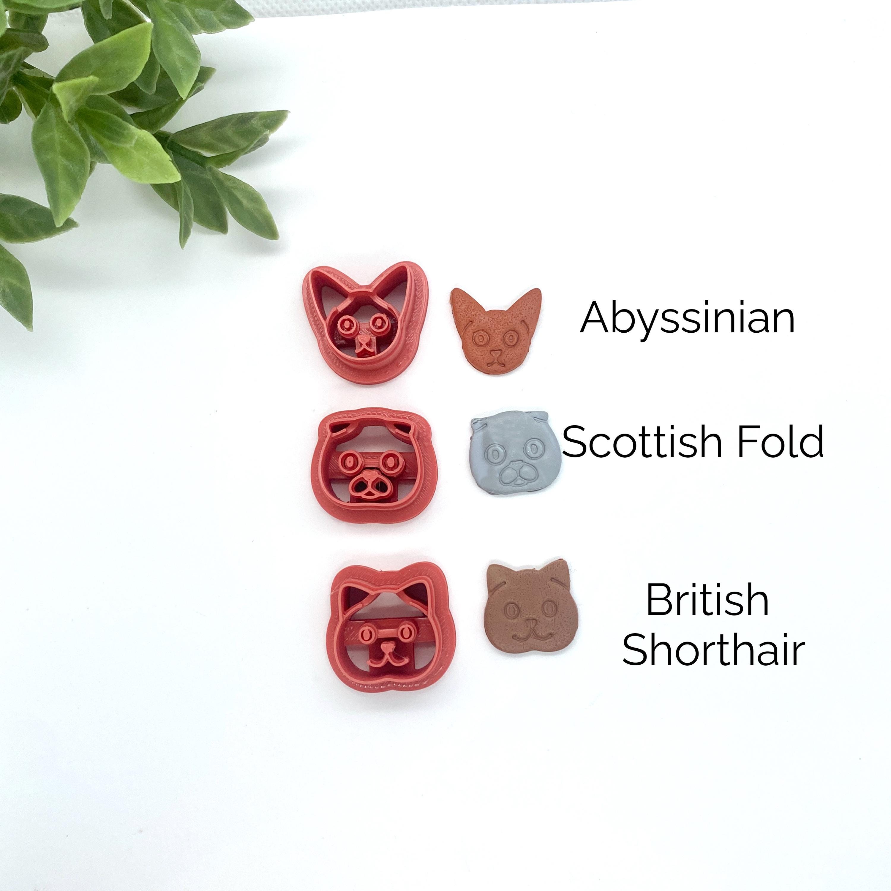Cat Breeds Cutter for Polymer Clay, Persian Cat Cutter, Sphynx Cutter ...