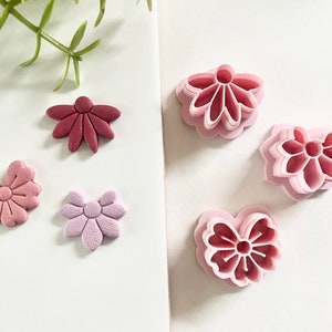 Flower Polymer Clay Cutters | Spring Cutters | Floral Shaped Clay Cutter | Embossed Cutters | Dangle Cutter | Earring Cutter