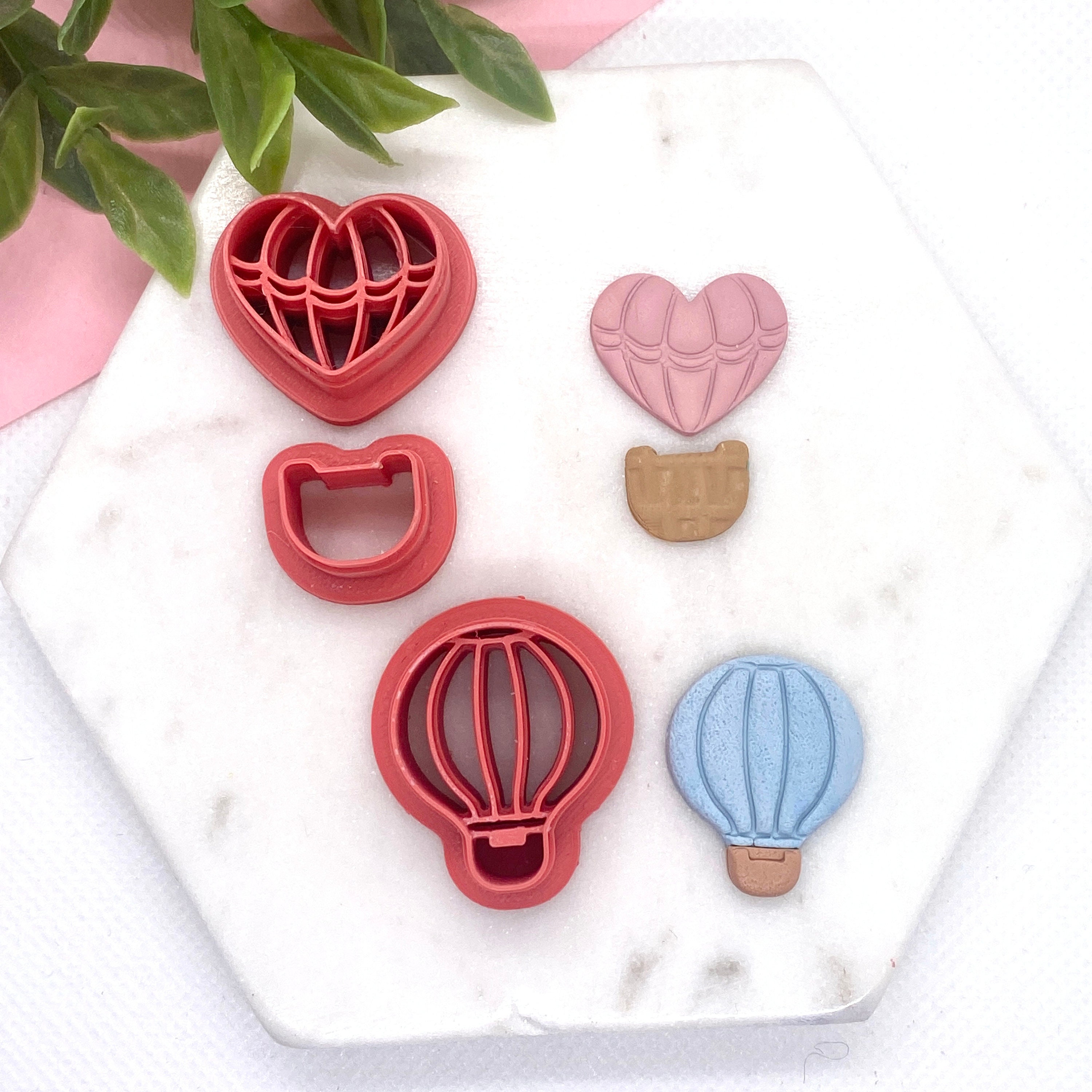 Heart Hot Air Balloon Polymer Clay Cutter Set, Valentines Clay Cutters, 3D  Printed Clay Cutters, Shape Clay Cutters, Sharp Edge Clay Cutters 