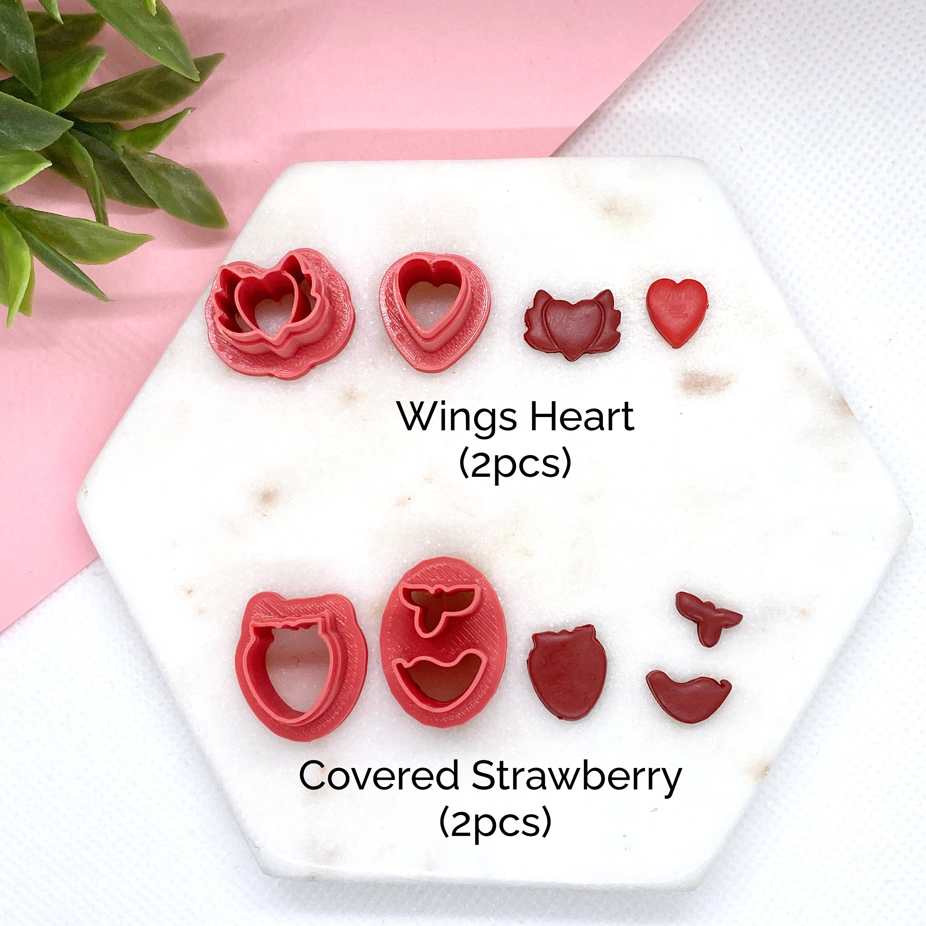 Valentine Love Cutters for Polymer Clay Cutters Chocolate Strawberry Cutters  Lips Cutter Love Potion Cutter Romantic Cutters 