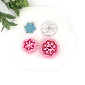 Snowflake cutter for Polymer Clay  | Embossed Snowflake Cutters | Holiday Cutters | Christmas Cutters | Ornament Cutter
