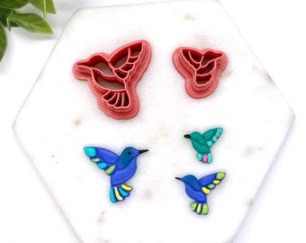 Hummingbird cutter for Polymer clay, Bird Cutter, Animal Cutters, Stud Cutters