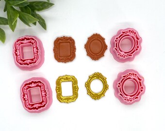 Victorian Picture Frame Polymer Clay Cutters  |  Portrait Cutters | Elegant Cutter | Earring Cutter | Clay Cutters