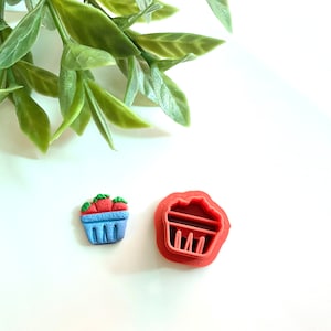 Strawberry Basket Polymer Clay Cutter, Farming cutters, fruit cutter, harvest fair cutter