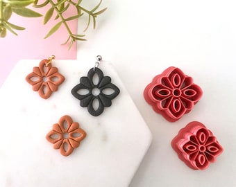 Embossed cutters for  Polymer Clay,  Earring polymer clay cutter, Dangle cutter,