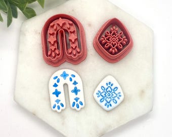 Ceramic Dangles Polymer Clay Cutter, Spanish Tile Cutter, Mediterranean Polymer Clay Cutter, Earring Cutter, Moroccan Shape Cutters