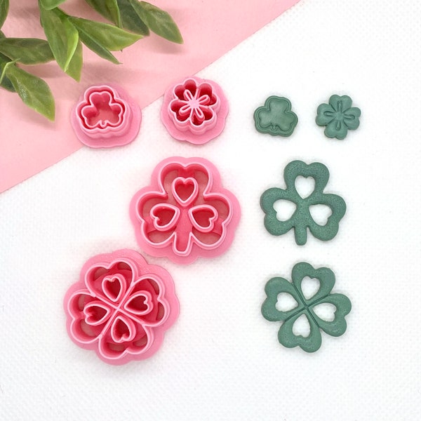 Lucky Clover Leaves Polymer Clay Cutters | Clover Leaf Cutter | Leaf Cutters | St. Patrick Cutters