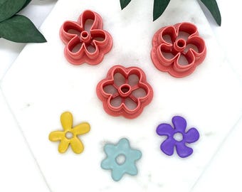 Organic Flower Polymer Clay Cutters | Spring Cutters | Matisse Floral Shaped Clay Cutter | Irregular Cutters | Earring Cutter