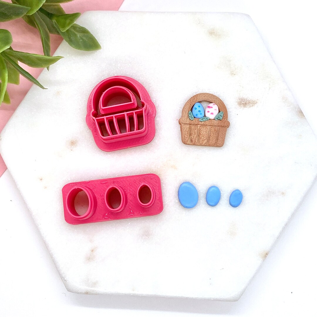 Basket Polymer Clay Cutters Easter Cutters Eggs Cutters Spring Cutters